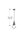 I3-BERA- LAMPARA 1L -MARRON
